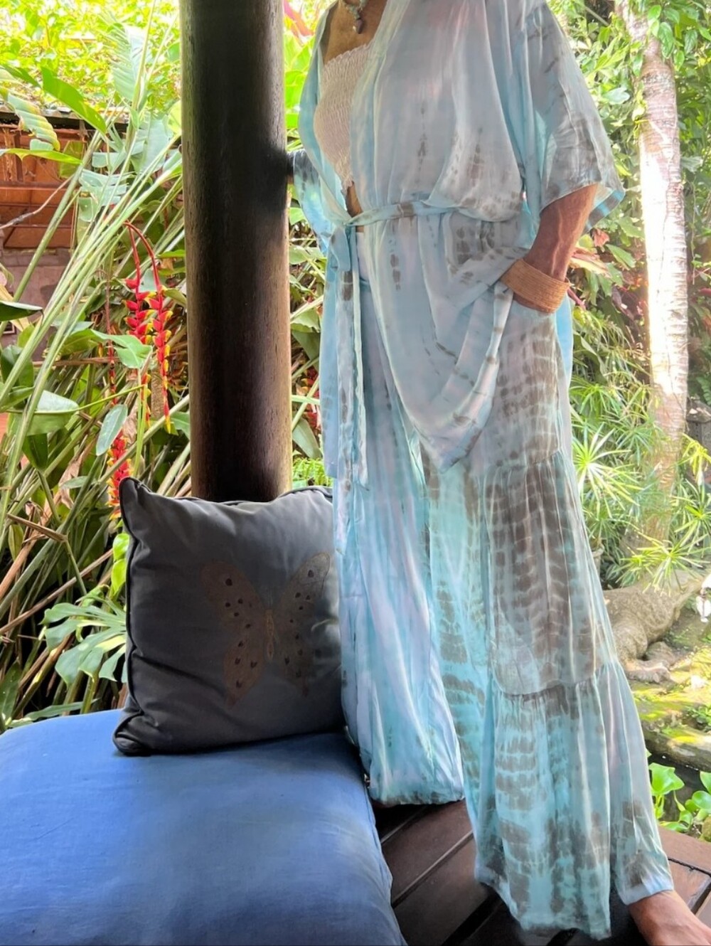 Lani Lau Hawaii Gypsy Pant Teal Size Small
